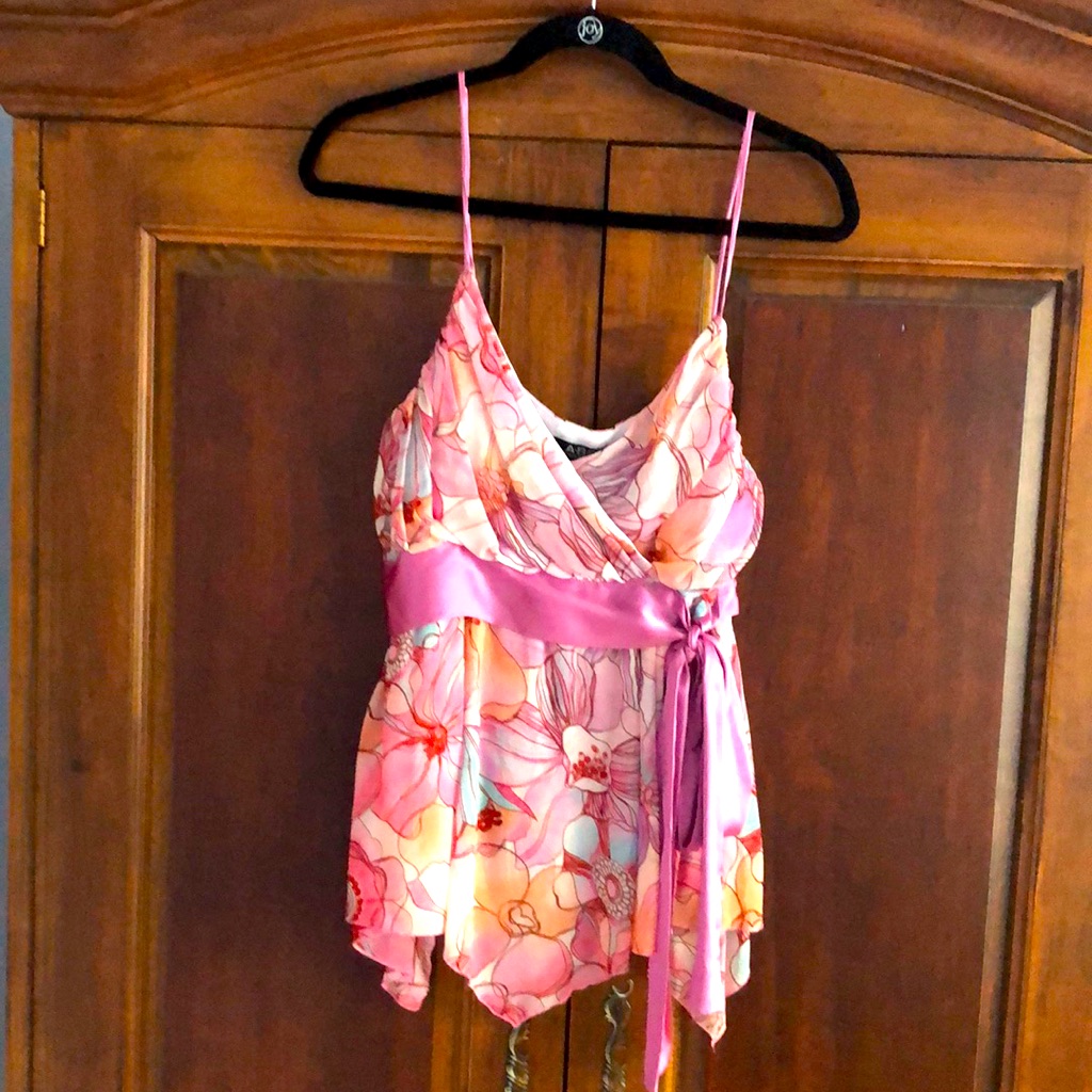 Nwt! Silk Floral Top